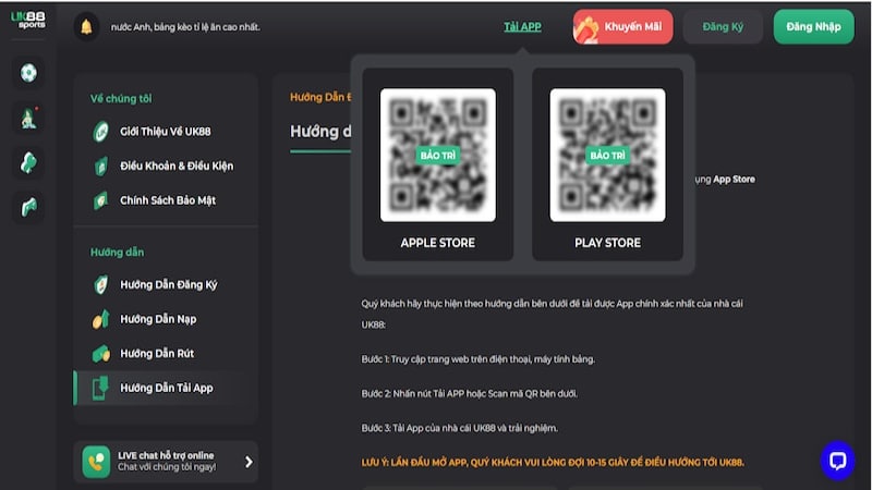 Tải app Uk88 trên điện thoại thông minh